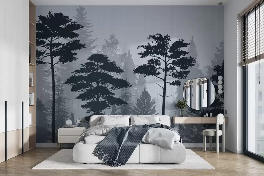 wall murals Misty Forest w04678v1