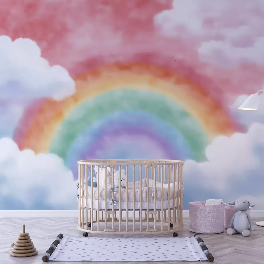 wall murals Rainbow in Clouds w04644