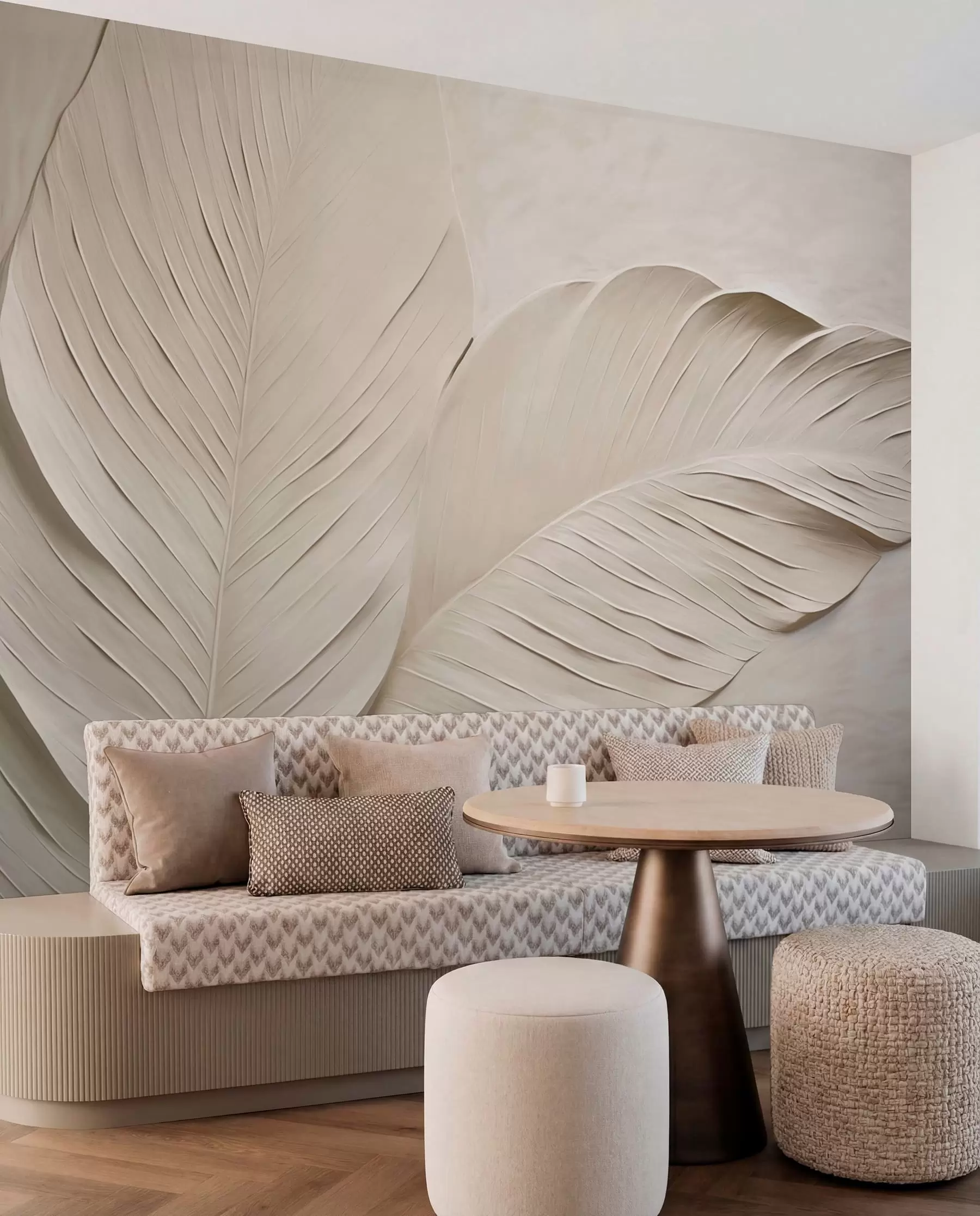 wall murals Leaf Contours w04614