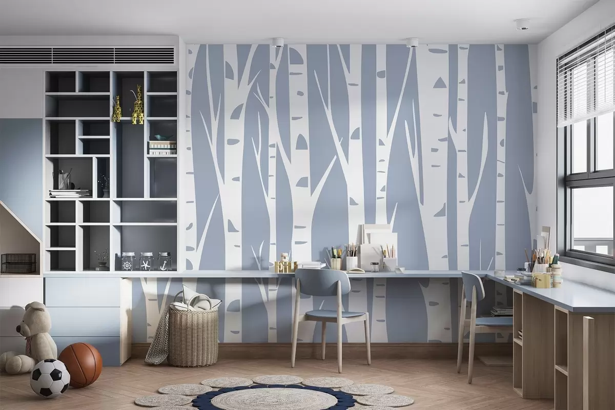 wall murals Birch forest w04658v1