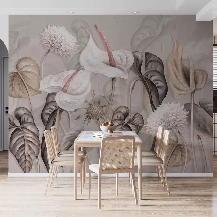 wall murals Plants on the wall w04669v1
