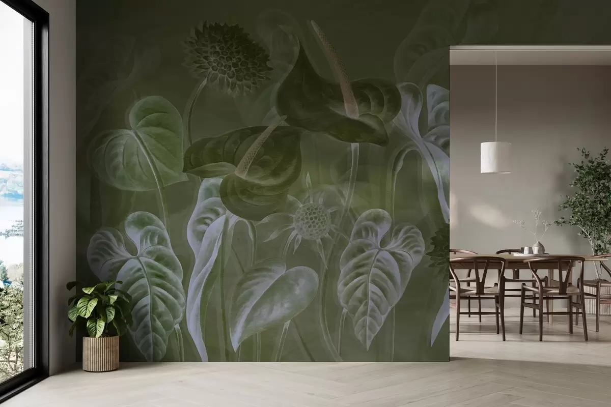 wall murals Plants on the wall w04669v2