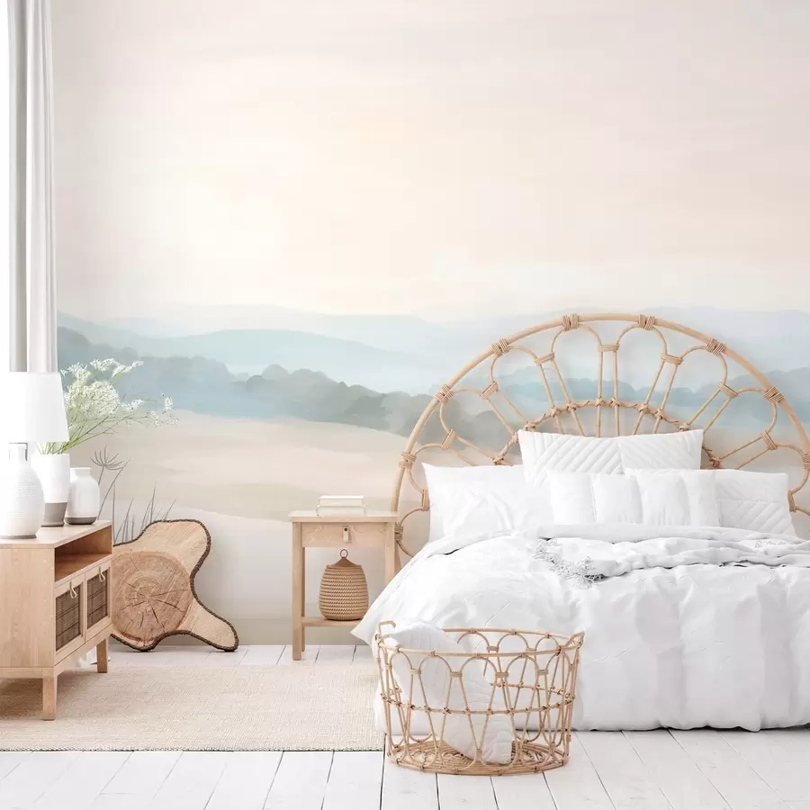 wall murals light minimalist landscape in the style of painting w04624