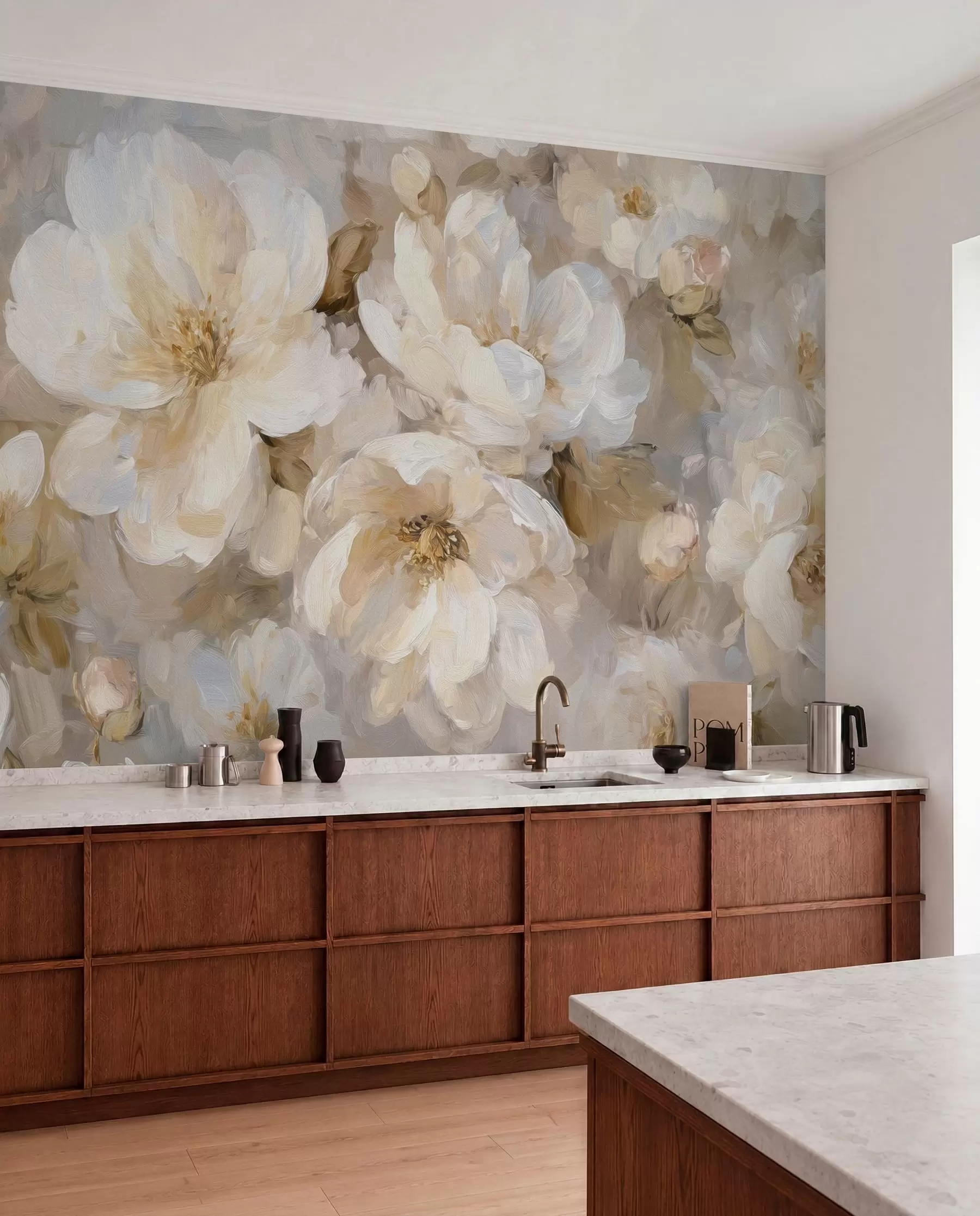 wall murals Ivory Bouquet w04633