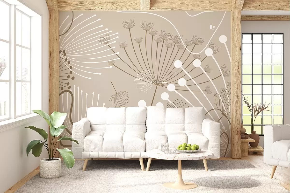 wall murals Abstract flowers w04702