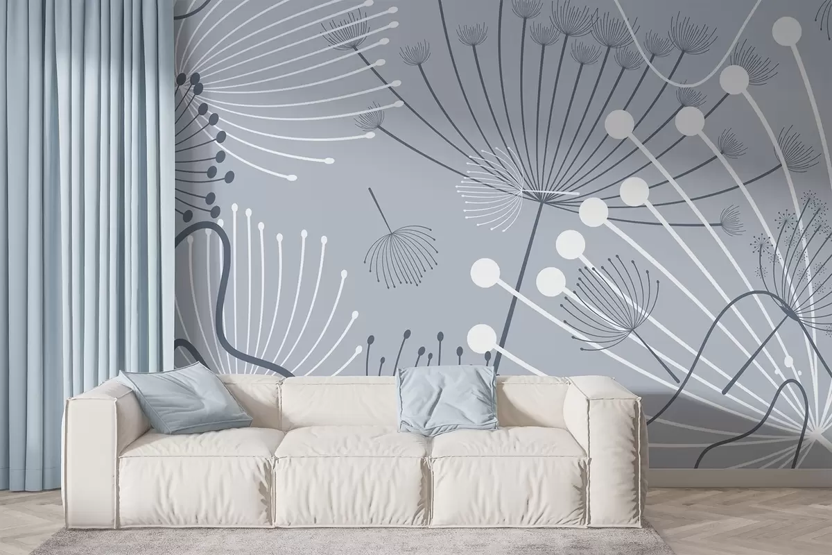 wall murals Abstract flowers w04702v1