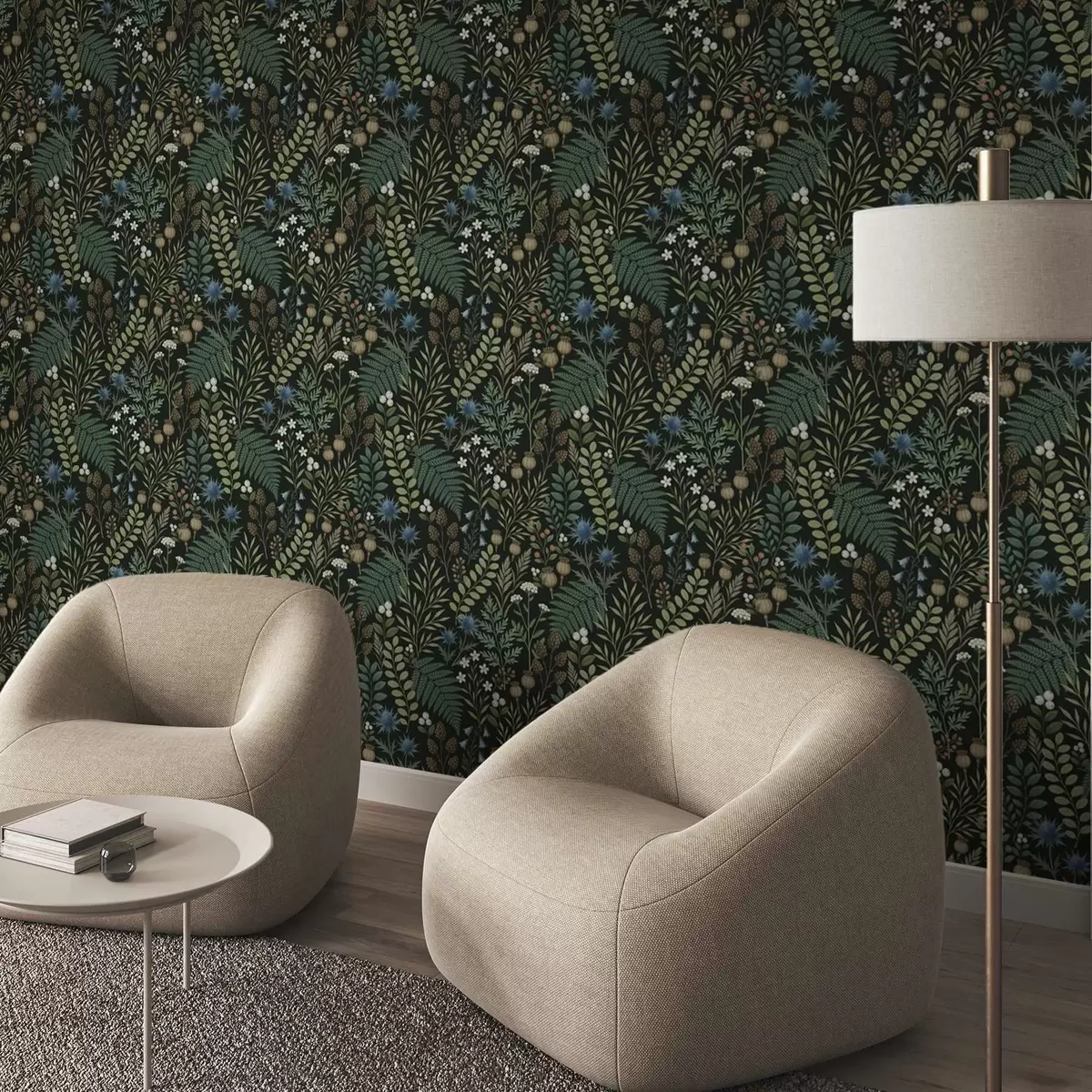 Wallpaper Field grasses, berries, and seeds on a dark background a00706