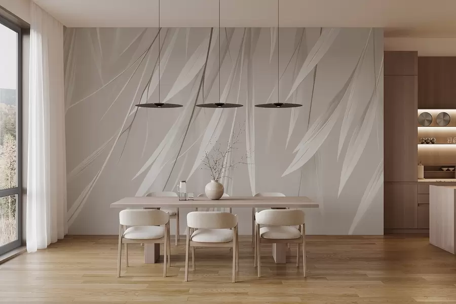 wall murals Hanging thin leaves w04703