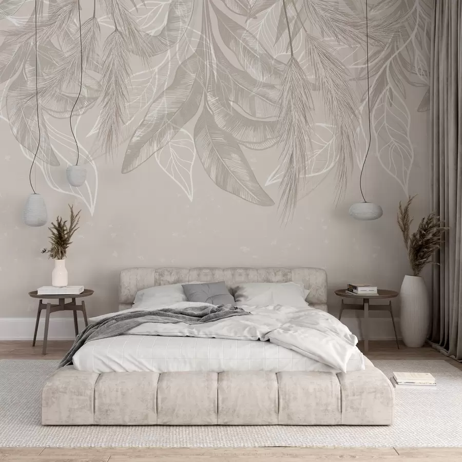 wall murals Hanging leaves w04747