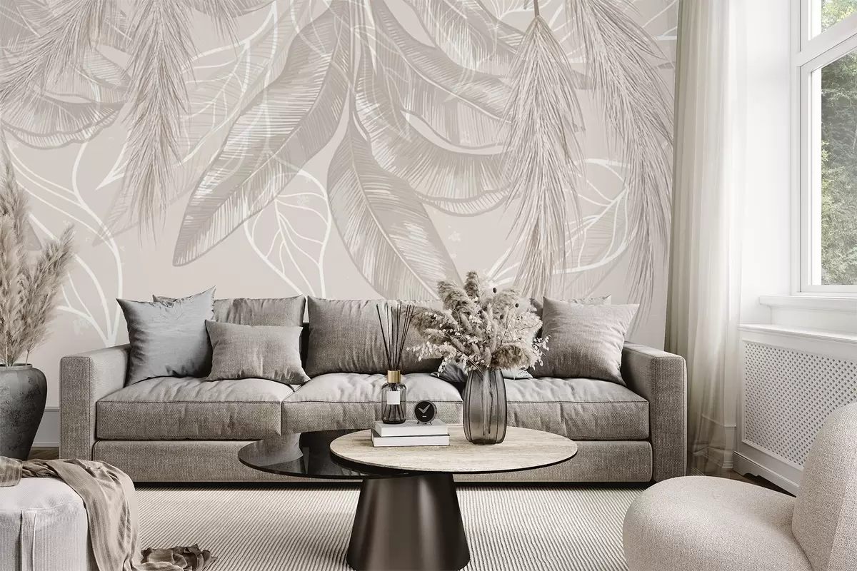 wall murals Hanging leaves w04747