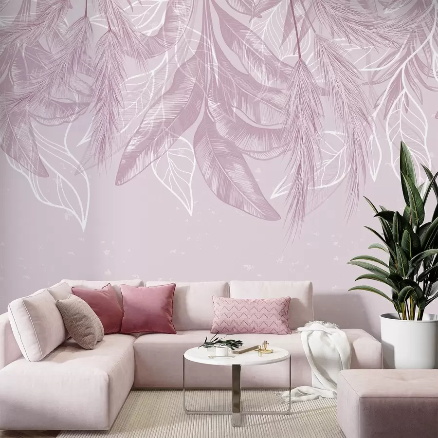 wall murals Hanging leaves w04747v2