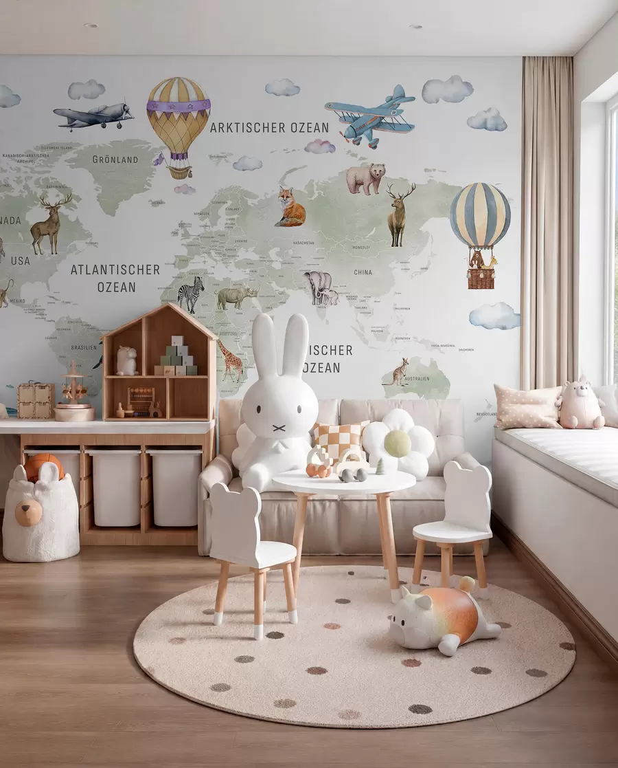 wall murals Green Atlas in German c00001de