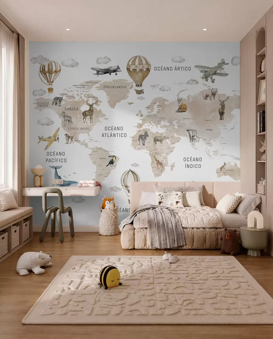 wall murals Beige Atlas in Spanish c00001esv2