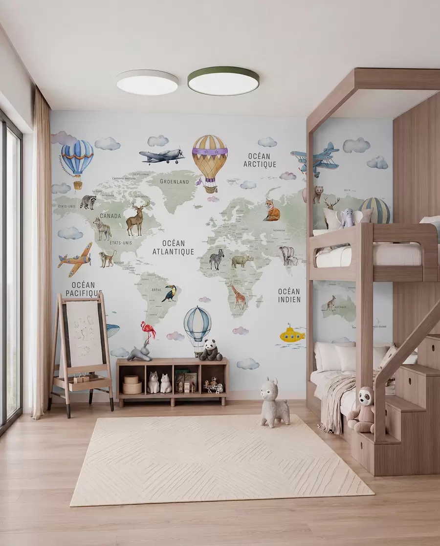 wall murals Green Atlas in French c00001fr