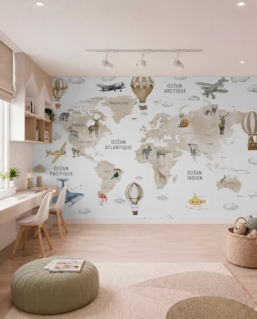 wall murals Beige Atlas in French c00001frv2
