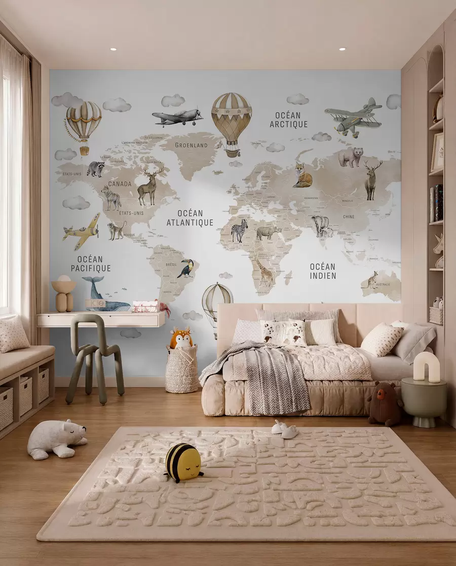 wall murals Beige Atlas in French c00001frv2