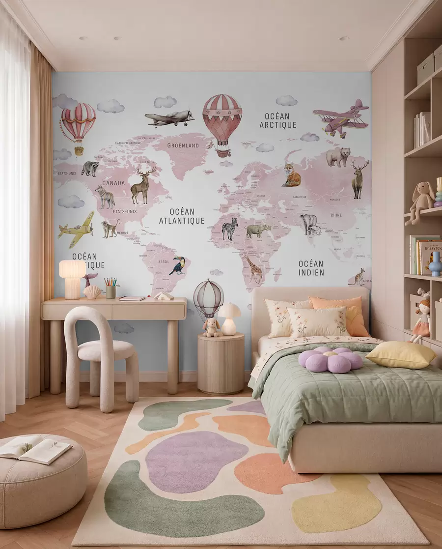 wall murals Rose Atlas in French c00001frv3