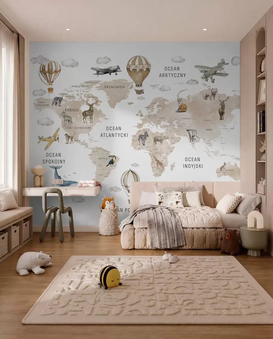 wall murals Beige Atlas in Polish c00001plv2