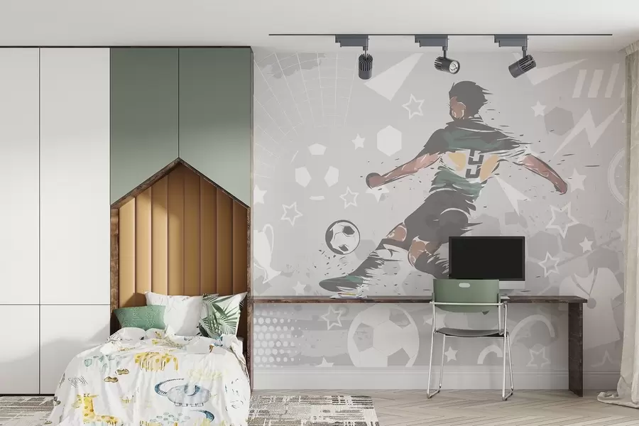 wall murals Soccer player, sports w04763
