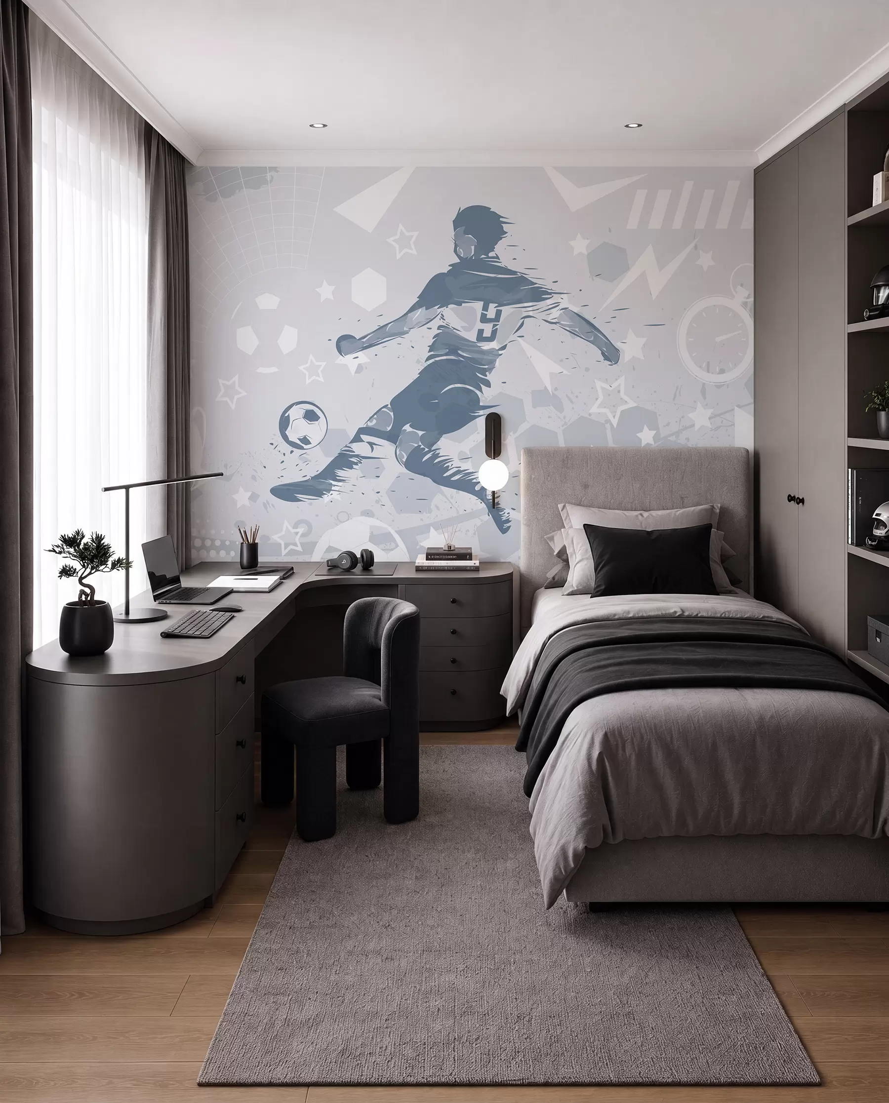 wall murals Soccer player, sports w04763v1