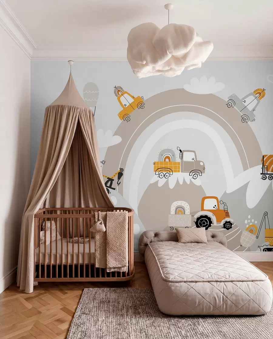 wall murals Children's cars, tractors w04765