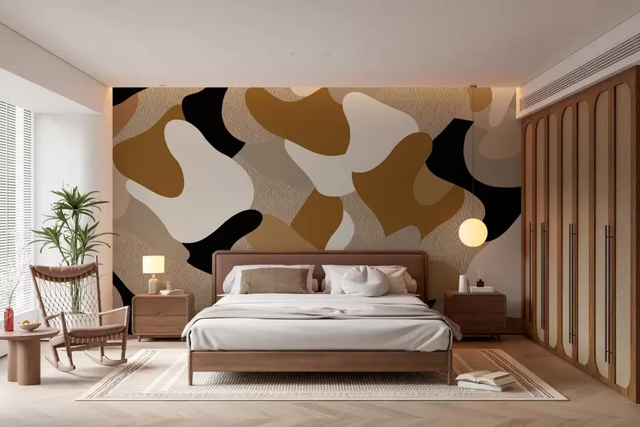 wall murals abstract shapes and textures w04629