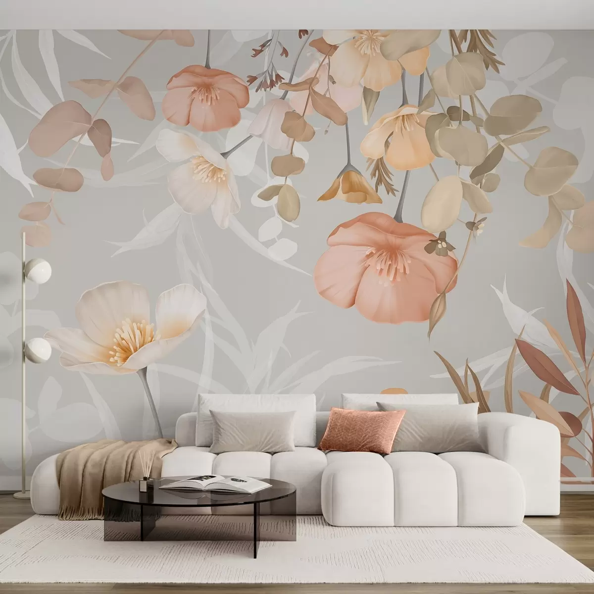 wall murals Flowers in foliage w04779