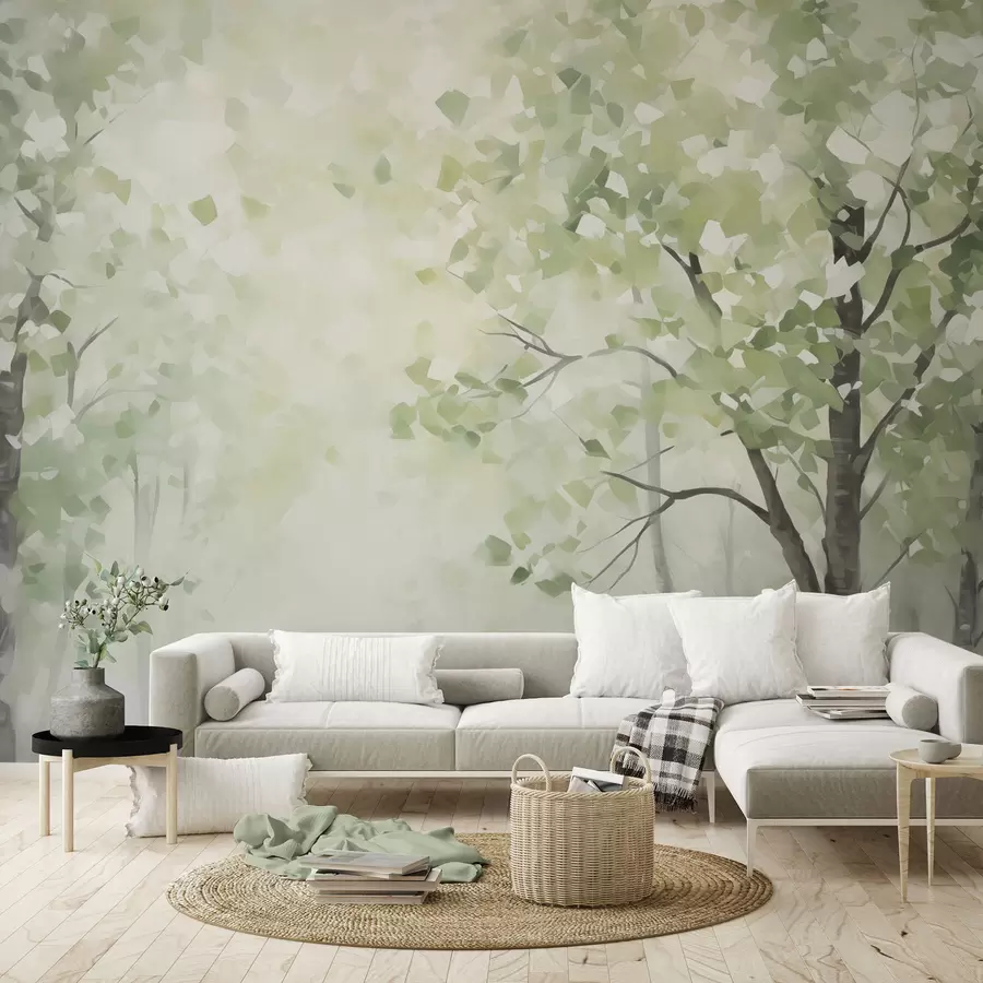 Wall murals Abstract trees imitation of painting w04781 buy UK - Uwalls.co.uk wall murals Abstract trees imitation of painting w04781