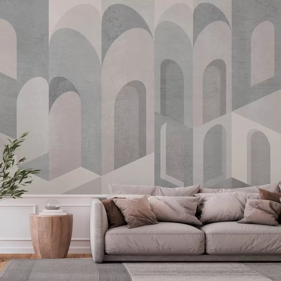 Wall murals urban metamorphoses of the arch in powder grey tones w04812 buy UK - Uwalls.co.uk wall murals urban metamorphoses of the arch in powder grey tones w04812