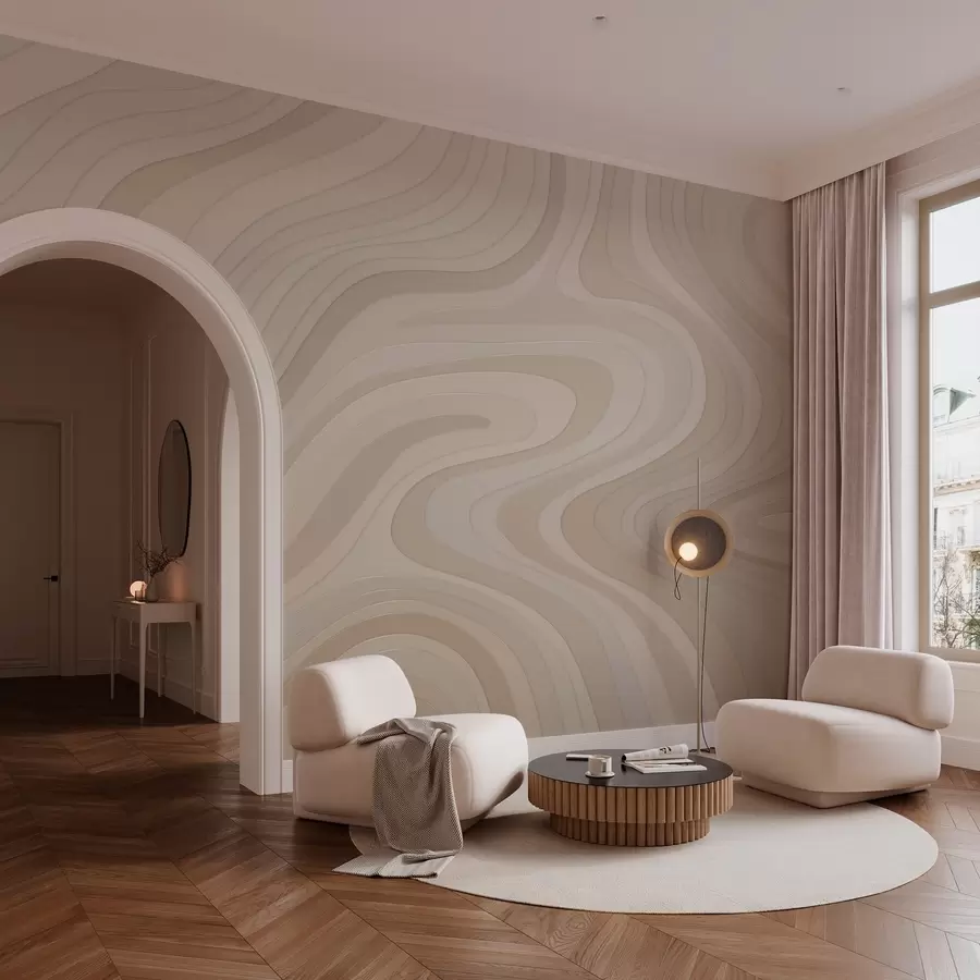 Wall murals abstract waves in powder tones w04813 buy UK - Uwalls.co.uk wall murals abstract waves in powder tones w04813