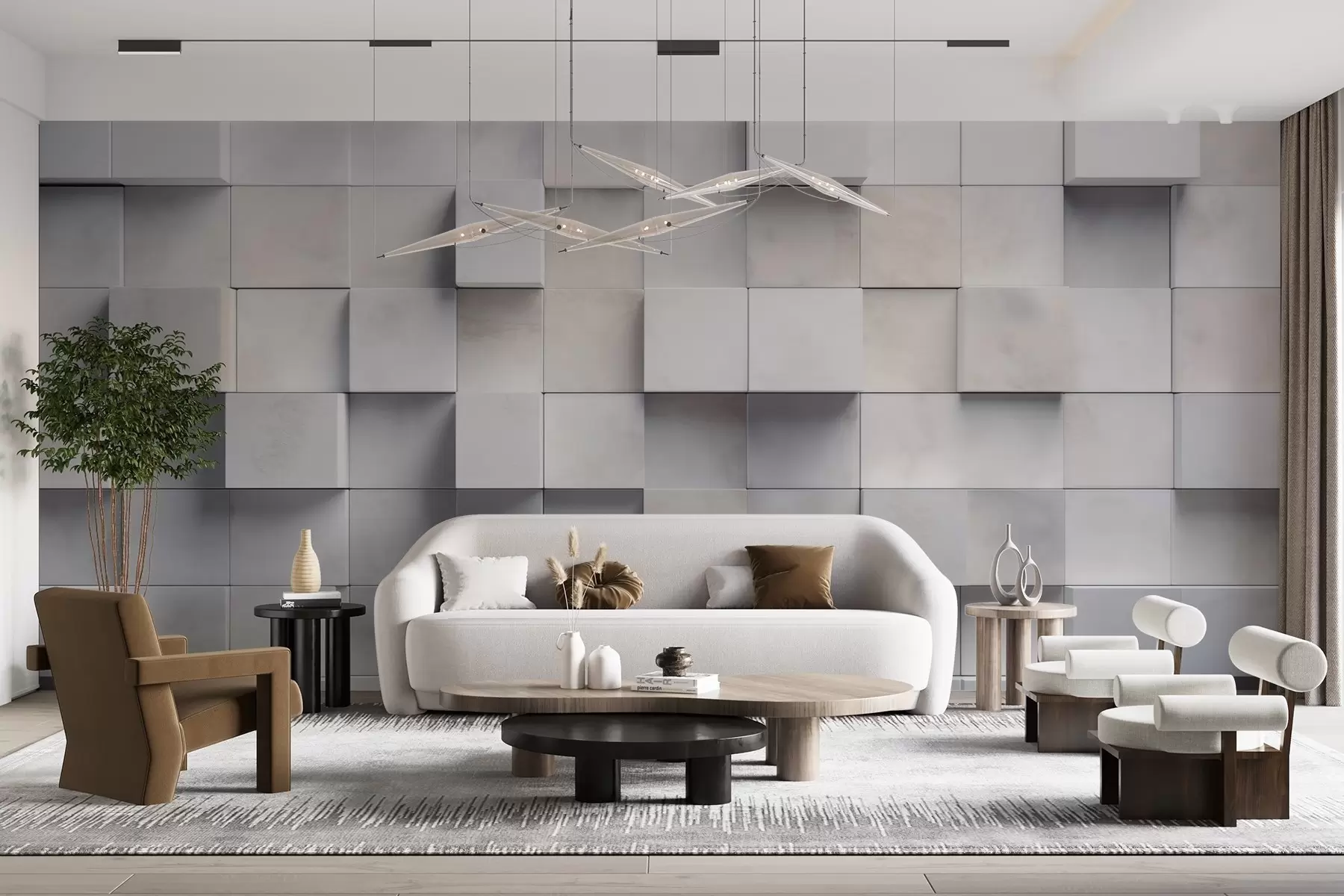 wall murals Square blocks w04806