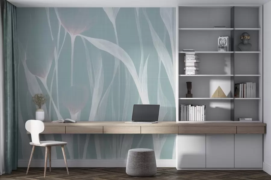 wall murals Fragile translucent tulips w04831v2