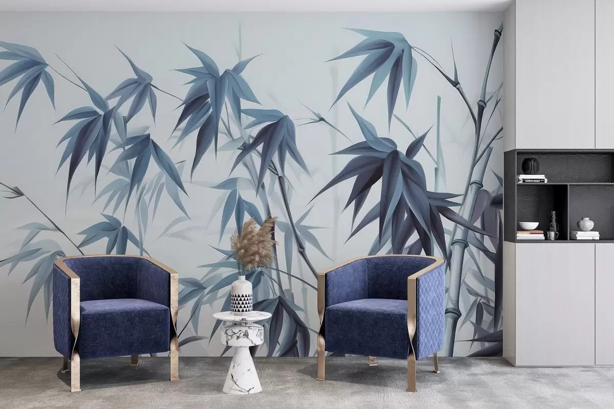 wall murals Bamboo on a light watercolor background w04834v2