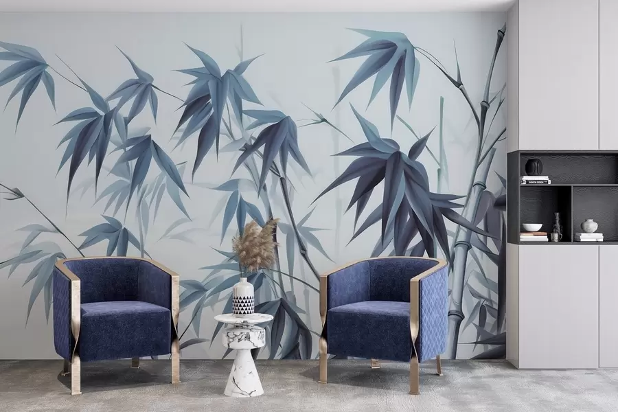 wall murals Bamboo on a light watercolor background w04834v2