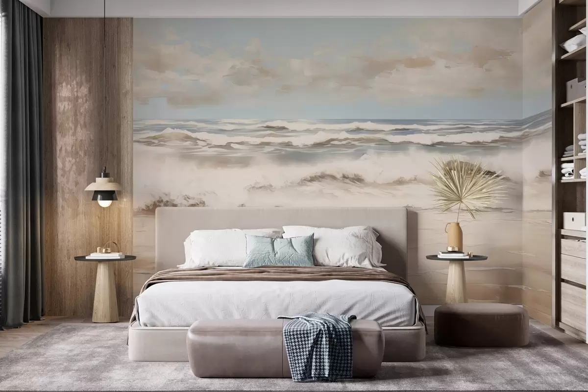 wall murals Pastel sea landscape w04836