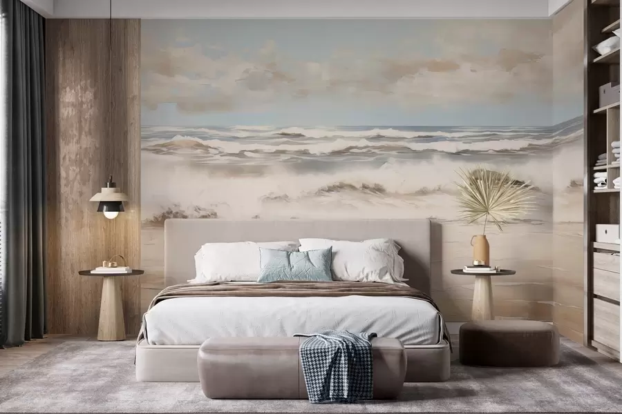 wall murals Pastel sea landscape w04836