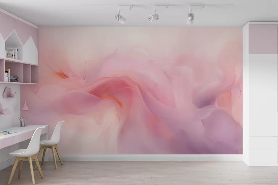 wall murals Dreamy abstract pink and violet composition w09523