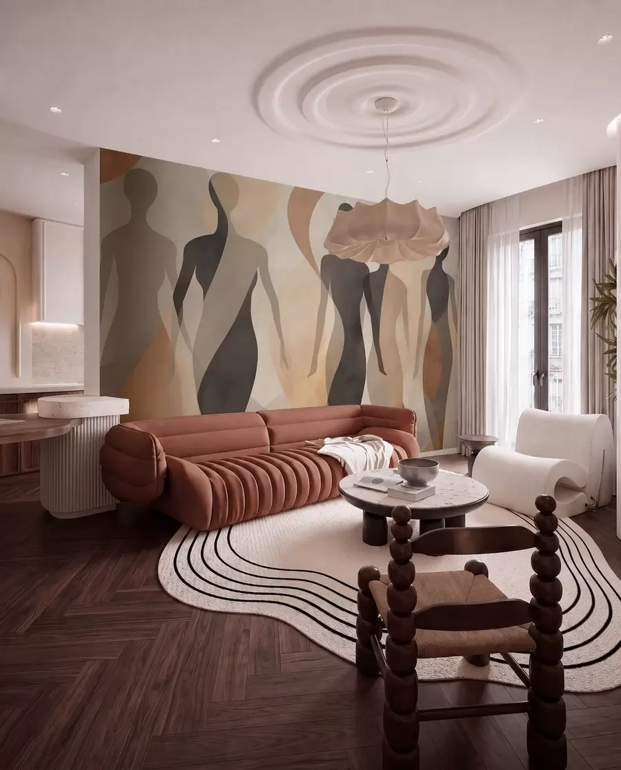 wall murals Figures in Flow w04787