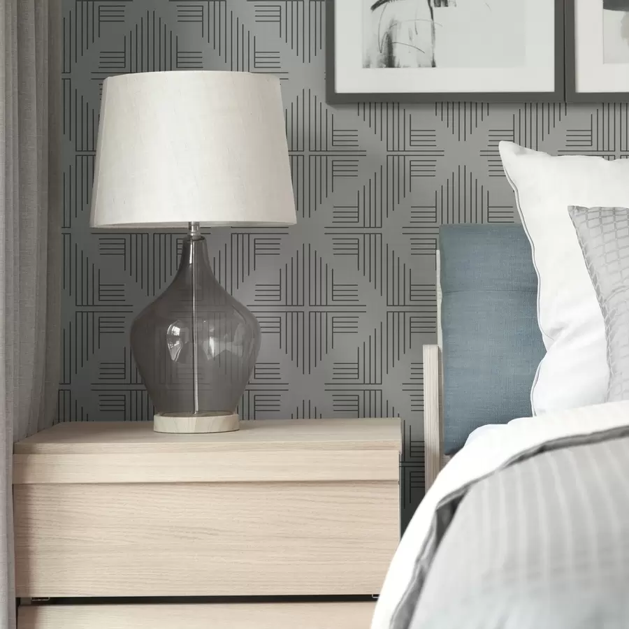 wall murals Slate lines forming stepped squares on pale gray a00909