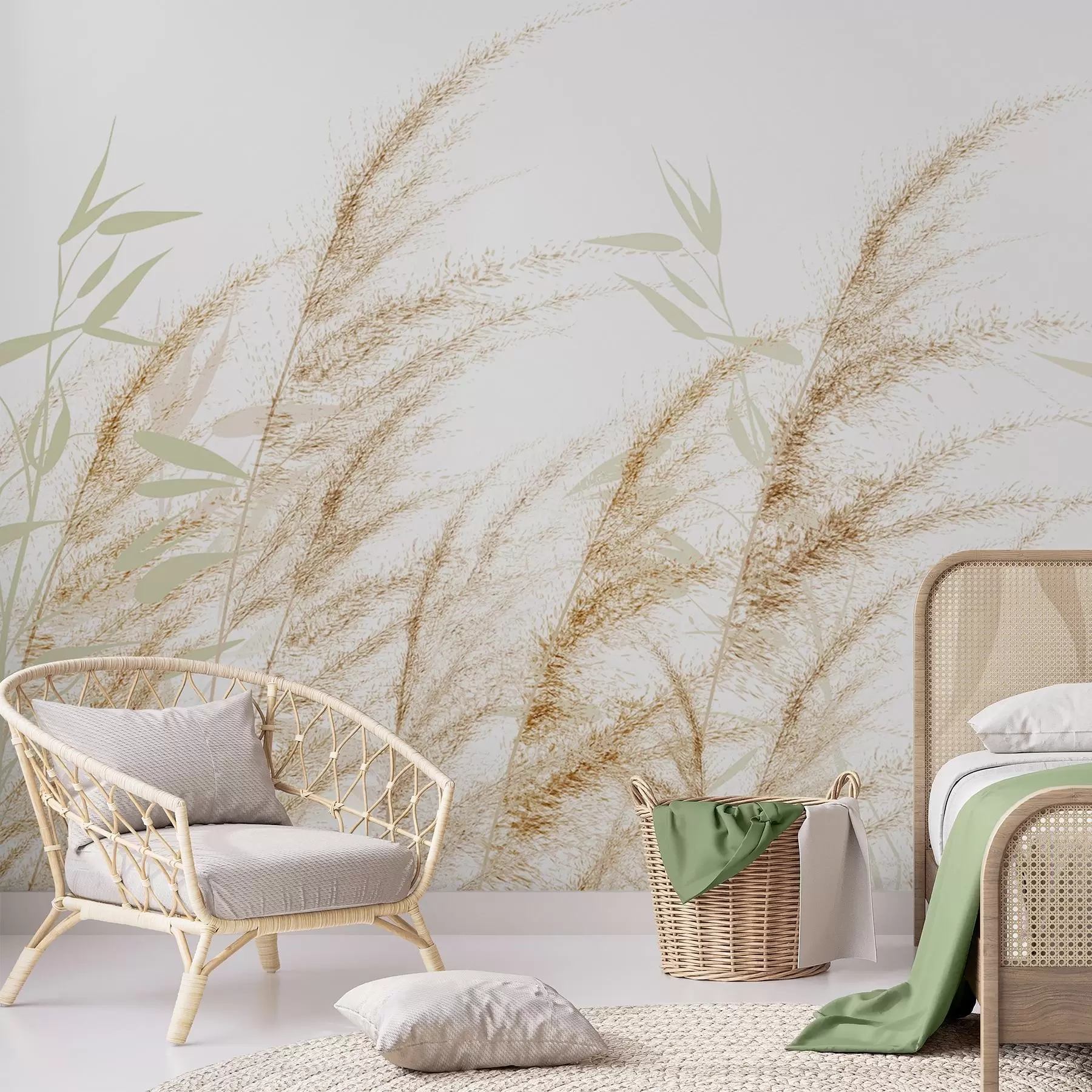 wall murals Pampas and dry grass w04863