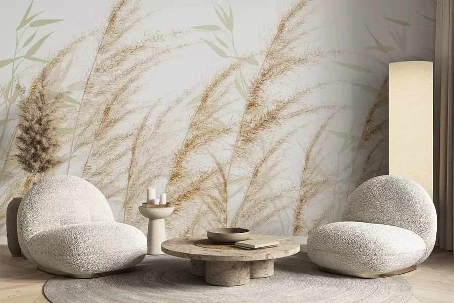 wall murals Pampas and dry grass w04863