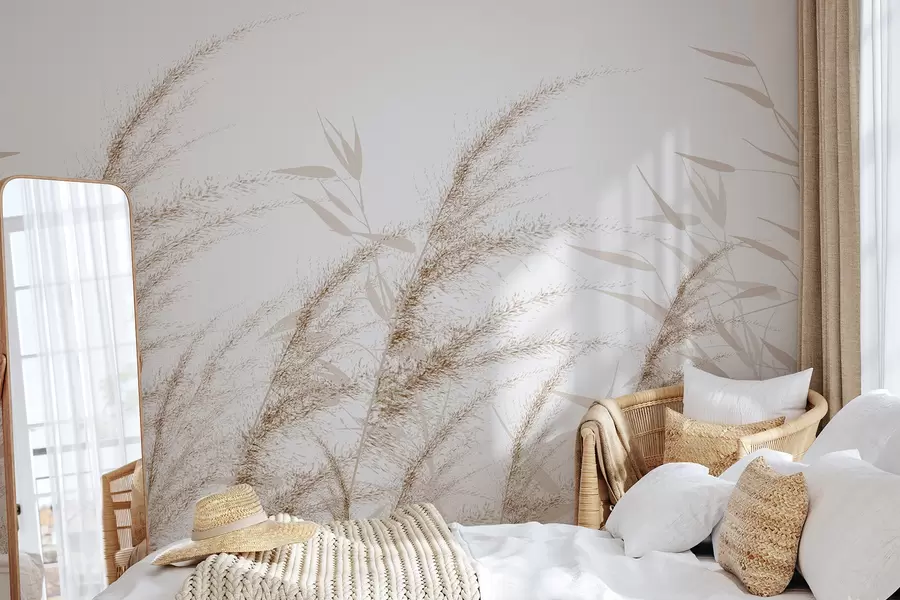 wall murals Pampas and dry grass w04863v1