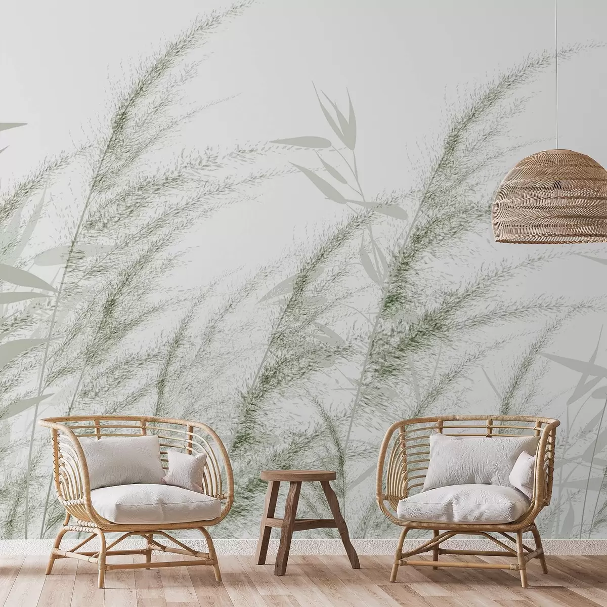 wall murals Pampas and dry grass w04863v2