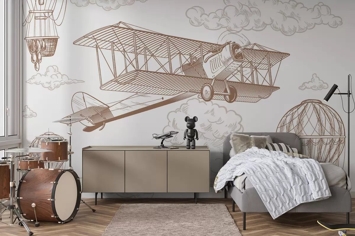 wall murals Airplane w04866