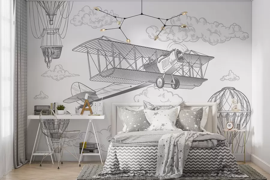 wall murals Airplane w04866v2