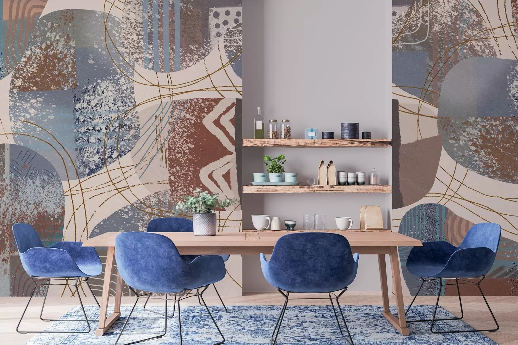 wall murals contemporary abstraction w04871