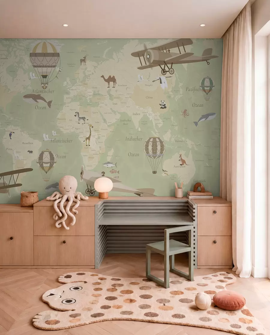 wall murals Green Sky Atlas in German c00003dev2