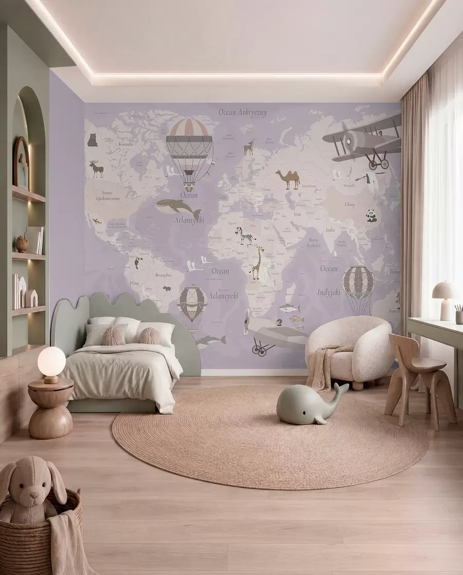 wall murals Violet Sky Atlas in Polish c00003plv4