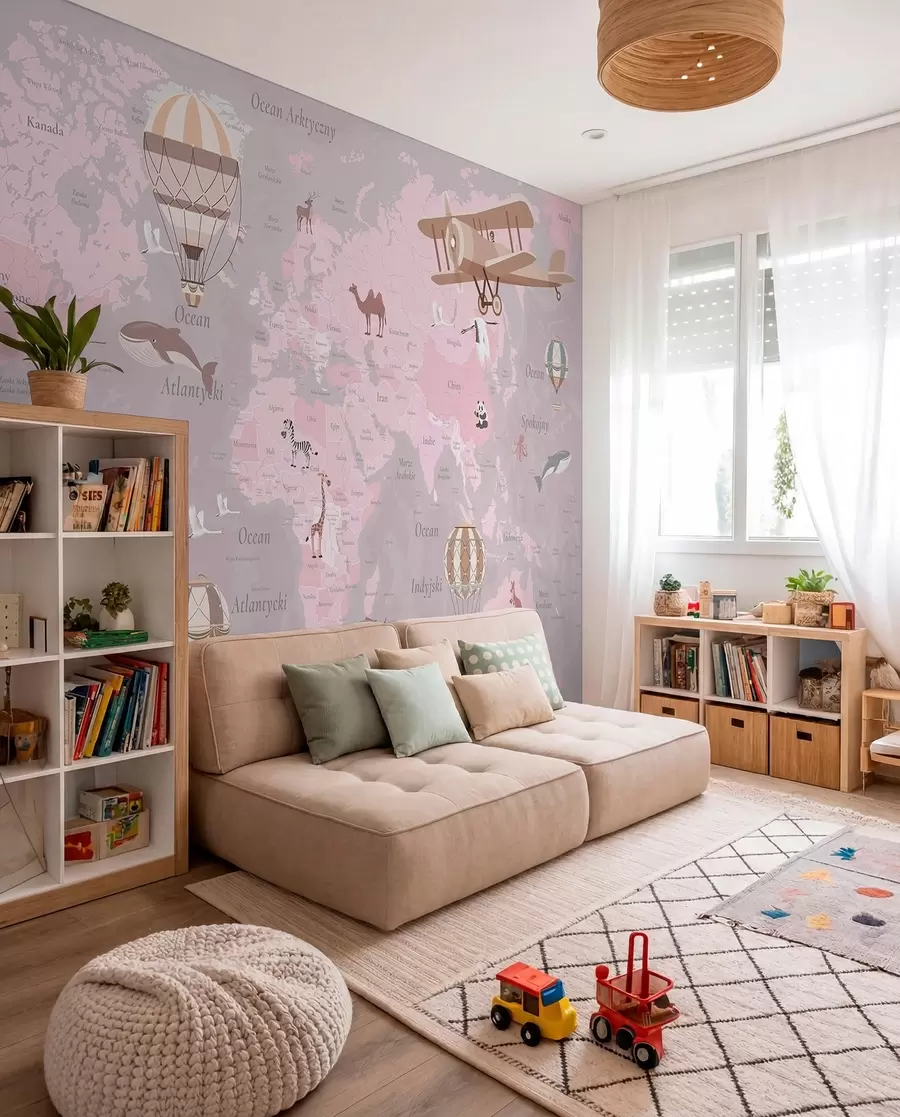 wall murals Rose Sky Atlas in Polish c00003plv3