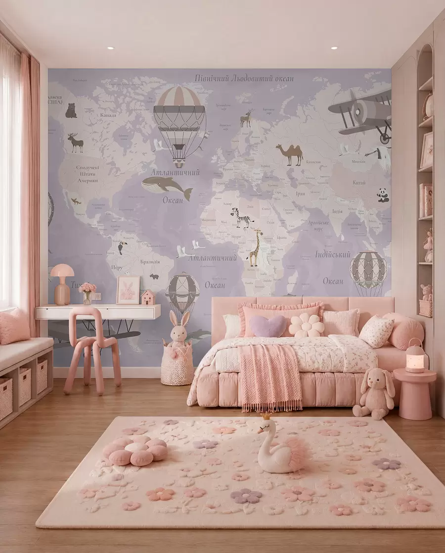 wall murals Violet Sky Atlas in Ukrainian c00003ukv4
